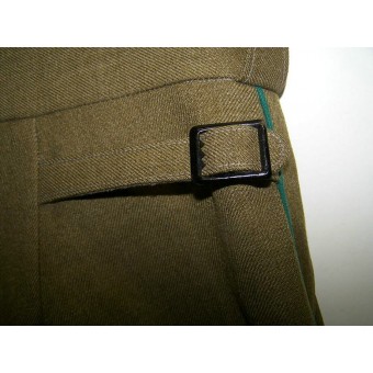 Rare pantalon passepoilé vert en laine Lend lease pour les troupes VOSO. Espenlaub militaria