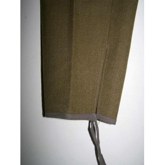 Rare pantalon passepoilé vert en laine Lend lease pour les troupes VOSO. Espenlaub militaria