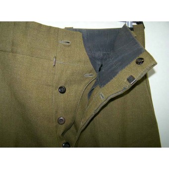Raro pantalone in lana di Lend lease con profili verdi per le truppe di VOSO. Espenlaub militaria