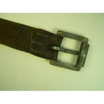 Cintura del cuero Ejército Rojo / Soviética estrecho cinturón. Ancho 3 cm.. Espenlaub militaria