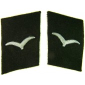 3er Reich Luftwaffe Baueinheiten der Luftwaffe lengüetas de cuello, negro