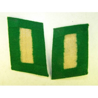 3e Reich Luftwaffe Ground Troops Troops Collar Tabs, Grass Green. Espenlaub militaria