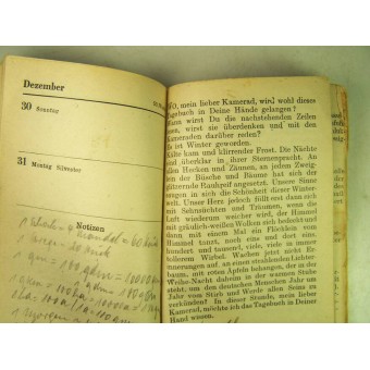Dagboek-kalender uitgegeven in 1945 jaar door divisionale dingen van V Armee Korps. Espenlaub militaria