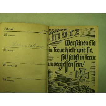 Journal-calendrier publié en 1945 année par division de V Stuff Armee Korps. Espenlaub militaria