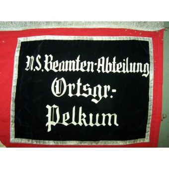 NSDAP-banner, NS Beamten Abteilung OrtsGruppe Pelkum. Bijzonder!. Espenlaub militaria