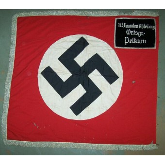 NSDAP-Fahne, NS Beamten Abteilung Ortsgruppe Pelkum. Selten!. Espenlaub militaria