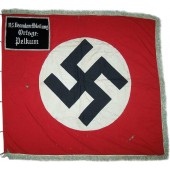 Bandera del NSDAP, NS Beamten Abteilung Ortsgruppe Pelkum. Raro.