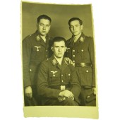 Originalfoto från andra världskriget av tyska Luftwaffesoldater i Tuchrocks