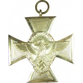 Medalla de plata de 18 años de servicio de la policía alemana de la Segunda Guerra Mundial