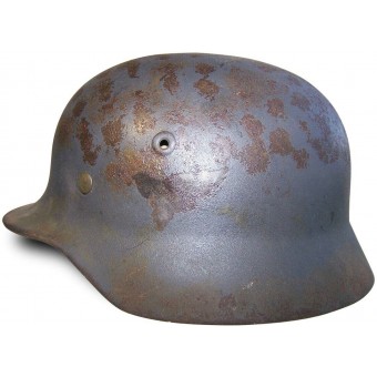 Luftwaffe, casco de acero camo.. Espenlaub militaria