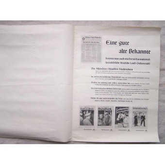 Flygblad/affisch från andra världskriget med Hitler. Österrike.. Espenlaub militaria