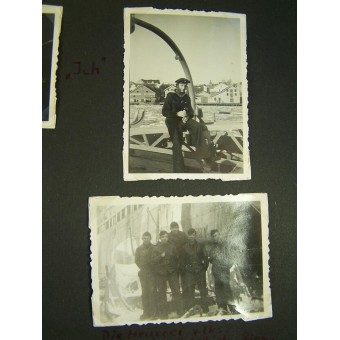 WW2 Photoalbum belomged saksalaiselle Kriegsmarine -sotilaalle, 92 kuvaa.!. Espenlaub militaria