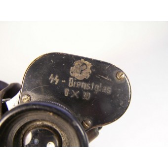 SS Totenkopf binoculare con custodia in pelle. Espenlaub militaria