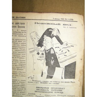 El periódico de WW2 piloto Báltico PILOTO 5 de enero de, 1945!. Espenlaub militaria