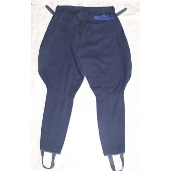Pantalones de algodón de color azul para las escuelas oficiales militares.. Espenlaub militaria