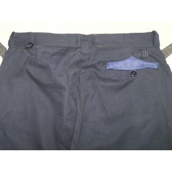 Pantaloni di cotone blu per gli ufficiali militari scuole.. Espenlaub militaria