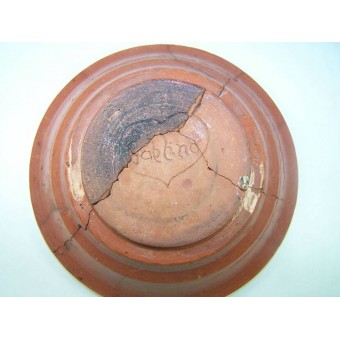 Deutsches Keramik-Aschenbecher-Souvenir von der Wolchow-Front. Espenlaub militaria