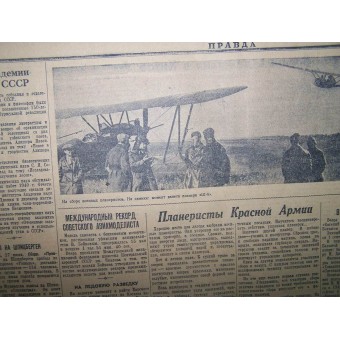 Pravda- periódico soviético. Expedida el 28 de junio de, 1939 años. Espenlaub militaria