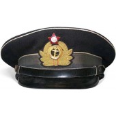 Gorra de oficial soviético de la Segunda Guerra Mundial, fabricada en Alemania en 1945