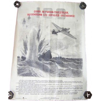 Periodo soviético WW2 cartel de propaganda originales.. Espenlaub militaria