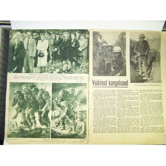 WW2 -ajanjakso Viron Waffen SS Propaganda -lehti. Espenlaub militaria