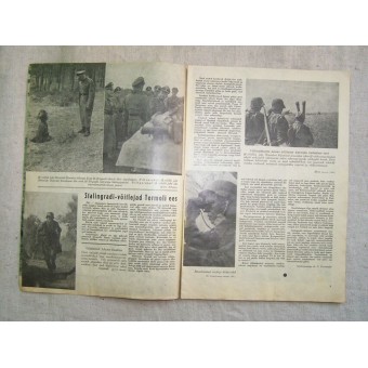 Saksalainen WW2/Waffen SS -propaganda -aikakauslehti Pildileht painettu Virolaan, 5/1943. Espenlaub militaria