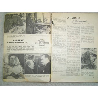 Alemán WW2 / revista de propaganda Waffen SS, impreso en Estonia, 1944.. Espenlaub militaria