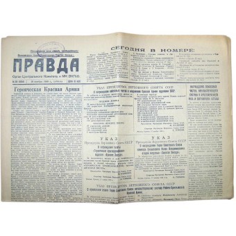 10 giorni prima guerra dinverno finlandese giornale Pravda sovietica dal 18 novembre 1939 anni. Espenlaub militaria