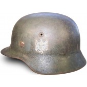 Double décalque Wehrmacht Heeres M 35 casque en acier SE 66, camo !