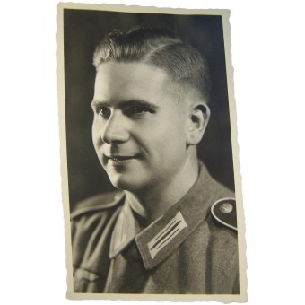 Original WW2 Deutscher Soldat in M 40 Feldbluse Studio Bild. Espenlaub militaria