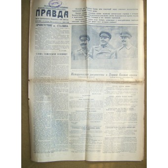 Pravda- propagandatidning från 19 november 1939 år. Espenlaub militaria