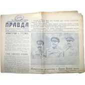 Pravda- periódico de propaganda del 19 de noviembre de 1939 año
