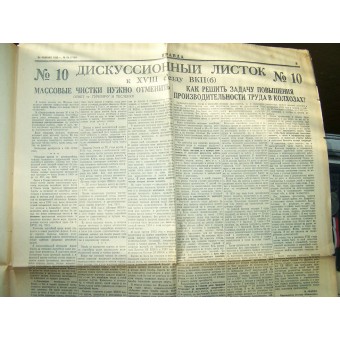 PRAVDA-USSR-krant vanaf 24 februari 1939. Dag na Red Army Day. Espenlaub militaria