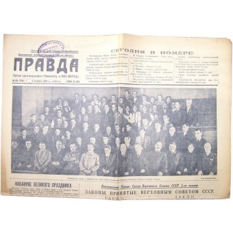 Газета Правда, 4 ноября, 1939 г.. Espenlaub militaria