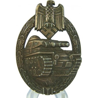 Brons Panzerkampfabzeichen. Bronsmärke för stridsvagnsattacker. Espenlaub militaria