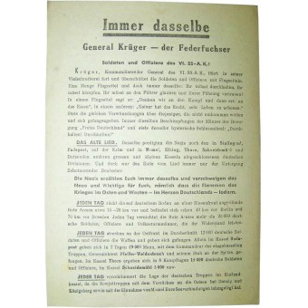Листовка для немецких солдат VI SS A.K.  Kurlandkessel, 1945.. Espenlaub militaria