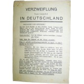 Dépliant soviétique pour les troupes allemandes Verzweiflung herrscht in Deutschland