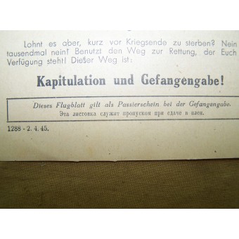 ww2 Leaflet for German troops.1945 year Kurland Pocket!. Espenlaub militaria