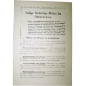 ww2 Leaflet for German troops.1945 year Kurland Pocket!