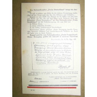 Soviético WW2 folleto para los alemanes soldados-Nationalkomitee Freies Deutschland -AM 15.03 Würde ich gefangengenommen. Espenlaub militaria