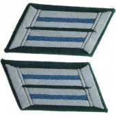 Linguette originali del collare degli ufficiali della Wehrmacht della seconda guerra mondiale per l'amministrazione della Wehrmacht