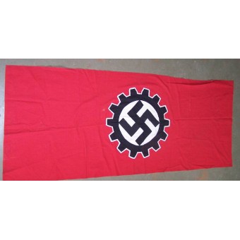 3. Reich DAF-Fahne, Baumwolle, einseitig. Größe 250x 80 cm.. Espenlaub militaria