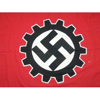 Terzo Reich DAF banner, di cotone, su un lato. Dimensioni 250x 80 centimetri.. Espenlaub militaria