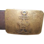 Cinturón y hebilla de la Armada soviética, emitidos antes de la guerra