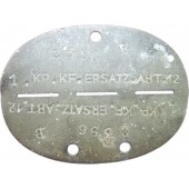 1 KP. Kraftfahr Ersatz Abteilung 12. Plaque d'identité de l'unité de conduite