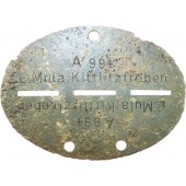 Cartellino identificativo del Munitionslager Kittlitztreben