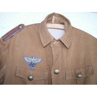 NSFK tunica. Breve camicia NSDAP marrone, con laquila NSFK. Espenlaub militaria
