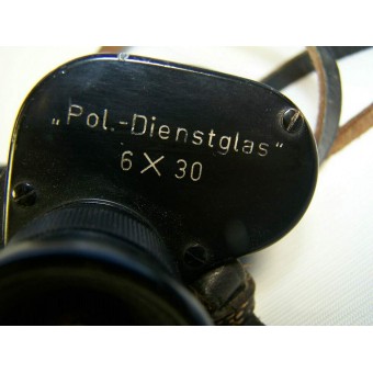División SS Polizei, binoculares artillería, marcado Pol Dienstglas. Espenlaub militaria