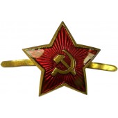 Étoile d'avant-guerre M35 non émise, destinée aux chapeaux de visière, aux couvre-chefs d'hiver, etc.