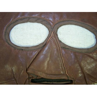 WW2 Sovjetiska flygare skyddande läder ansiktsmask märkt 194?. Espenlaub militaria